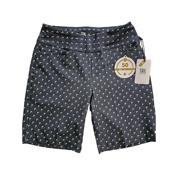 NWT Tail White Label Women Shorts Size 2 Black In for the Win Pull-on Pockets - Picture 1 of 7